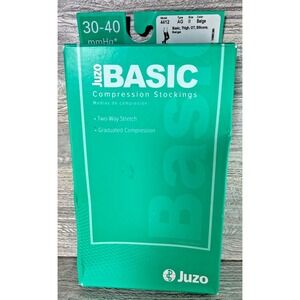 Juzo Basic 4412 AG Short Thigh OT Silicon Stockings 30-40 mmHg Compression Beige